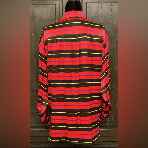 Vintage HERO 100%silk oversized Button Down Tunic - Size 6 - Picture 3 of 9